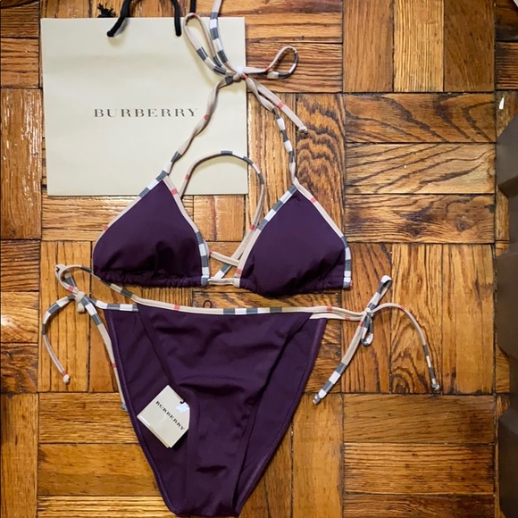 burberry swimsuit purple